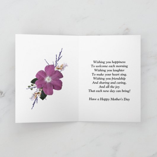 フォトマザーのデイカードのガールフレンド カード (内部)