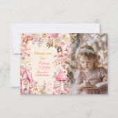 フォトマジカルフェアリーフローラガーデン1st誕生日 サンキューカード (正面)