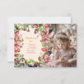 フォトマジカルフェアリーフローラガーデン1st誕生日 サンキューカード (正面)