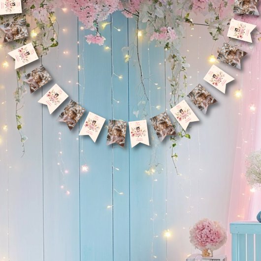 フォトマジカルフェアリーフローラガーデン1st誕生日 バンティングフラッグ