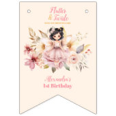 フォトマジカルフェアリーフローラガーデン1st誕生日 バンティングフラッグ (第1の旗)