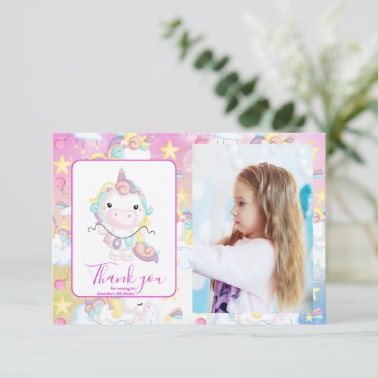 フォトマジカルユニコーンレインボーバースデーパーティー サンキューカード (スタンド正面)