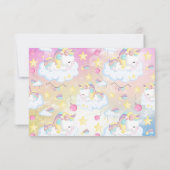 フォトマジカルユニコーンレインボーバースデーパーティー サンキューカード (裏面)