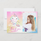 フォトマジカルユニコーンレインボーバースデーパーティー サンキューカード (正面)