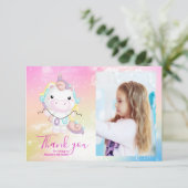 フォトマジカルユニコーンレインボーバースデーパーティー サンキューカード (スタンド正面)