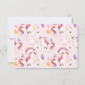 フォトマジカルユニコーンレインボーバースデーパーティー サンキューカード (裏面)