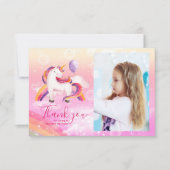 フォトマジカルユニコーンレインボーバースデーパーティー サンキューカード (正面)