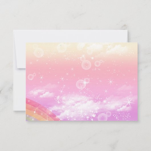 フォトマジカルユニコーンレインボーバースデーパーティー サンキューカード (裏面)