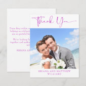 フォトマゼンタピンクロマンサンキューカード サンキューカード (正面/裏面)