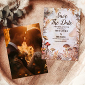 フォトマッシュルーム魅惑された森結婚の木 セーブザデート