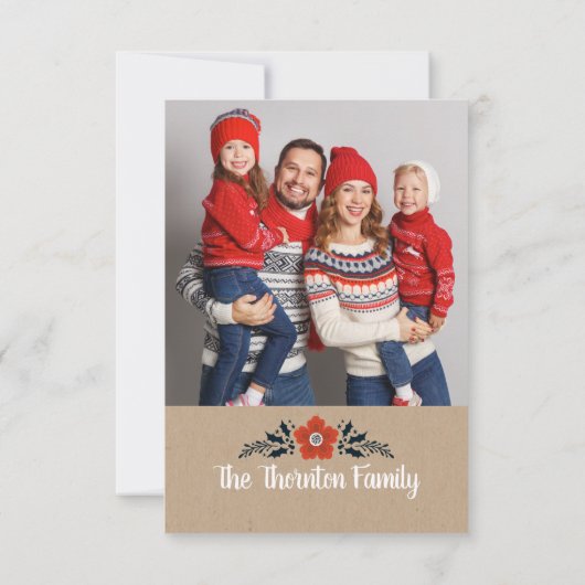 フォトマトリョシカ巣人形クリスマスカード カード (裏面)