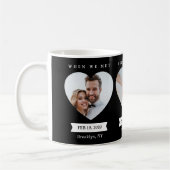 フォトマパーソナライズされたグ写結婚した真(黒) コーヒーマグカップ (左)