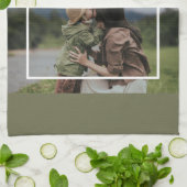 フォトマパーソナライズされたザーズの日贈り物 キッチンタオル (折り畳み)