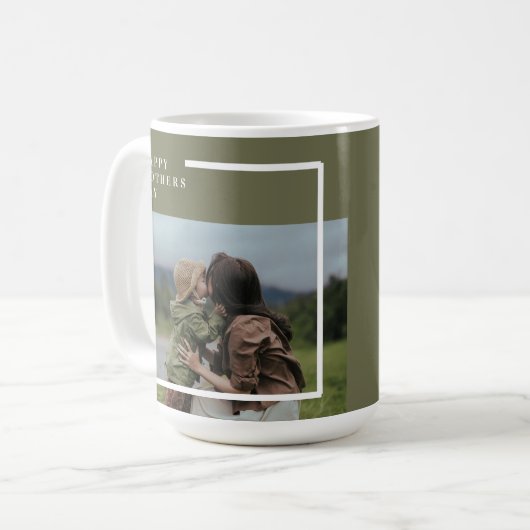フォトマパーソナライズされたザーズの日贈り物 コーヒーマグカップ (正面左)
