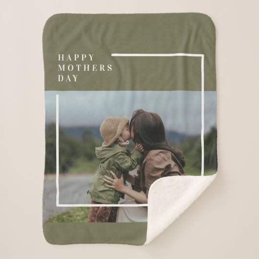 フォトマパーソナライズされたザーズの日贈り物 シェルパブランケット (正面)