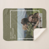 フォトマパーソナライズされたザーズの日贈り物 シェルパブランケット (正面(横))