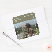 フォトマパーソナライズされたザーズの日贈り物 スクエアシール (封筒)