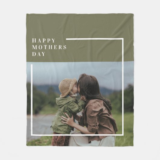 フォトマパーソナライズされたザーズの日贈り物 フリースブランケット (正面)
