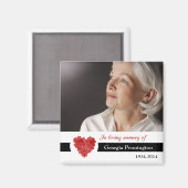 フォトマモダングネットのメモリ内のフローラハート マグネット (正面/裏面)