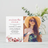 フォトマルサラ水彩フローラブライダルシャワー 招待状 (スタンド正面)