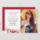 フォトマルサラ水彩フローラブライダルシャワー 招待状 (正面/裏面)