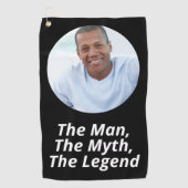 フォトマン神話レジェンド白黒 ゴルフタオル (正面)