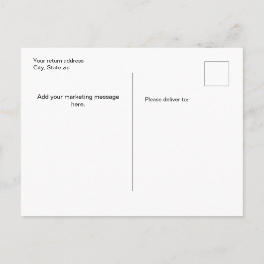 フォトマーケティングあなたのメッセージビジネス 案内ポストカード (裏面)