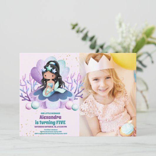 フォトマーメイドマジカルバースデーパーティー 招待状 (スタンド正面)