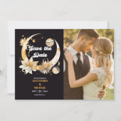 フォトミスティックブラック金ゴールドシレ結婚ンツ セーブザデート (正面)