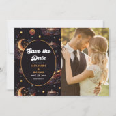 フォトミスティックブラック金ゴールド天結婚星 セーブザデート (正面)