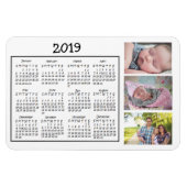 フォトミニパーソナライズされたマグネットカレンダー2018 マグネット (横)