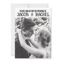 フォトミニマエレガントリスト結婚式招待状