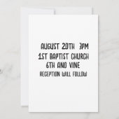 フォトミニマエレガントリスト結婚式招待状 招待状 (裏面)