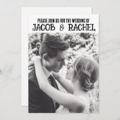 フォトミニマエレガントリスト結婚式招待状 招待状 (正面/裏面)