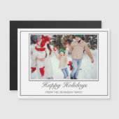 フォトミニマモダンリストハッピーホリデーズグリーティング (正面/裏面)