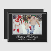 フォトミニマモダンリストハッピーホリデーズグリーティング (正面/裏面)