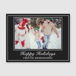 フォトミニマモダンリストハッピーホリデーズグリーティング