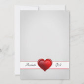 フォトミニマリストラブハートレッドホリデーカード 招待状 (裏面)