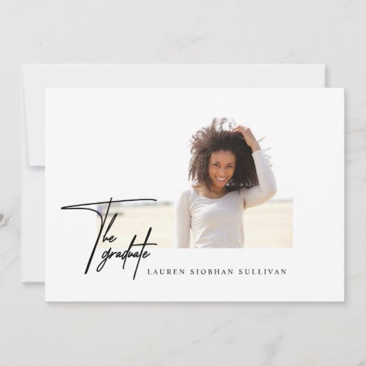 フォトミニマリスト卒業招待状 招待状 (正面)