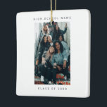 フォトミニマルなスノーフォールスクールカレッジ セラミックオーナメント<br><div class="desc">2フォトミニマリストのスノーフォール高校カレッ最高のドフレンドスノーフォールのクリスマスホリデーセラミックオーナメント</div>