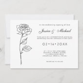 フォトミニマルなタイムレス開花招待状 招待状 (正面)