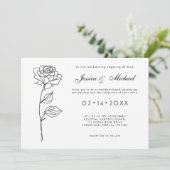 フォトミニマルなタイムレス開花招待状 招待状 (スタンド正面)