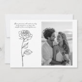 フォトミニマルなタイムレス開花招待状 招待状 (裏面)