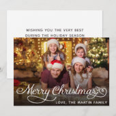 フォトミニマルなメリークリスマスカード 案内状 (正面/裏面)