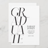 フォトミニマルな卒業なし 招待状 (正面/裏面)