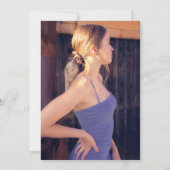 フォトミニマルトレンディーシック甘い16パーティーインビタティ 招待状 (裏面)