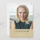 フォトミニマルフランスの主義のメモリアル愛する人々ゴールデン ノートカード (正面)