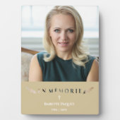 フォトミニマルフランスの主義のメモリアル愛する人々ゴールデン フォトプラーク (正面)