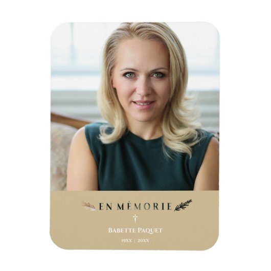 フォトミニマルフランスの主義のメモリアル愛する人々ゴールデン マグネット (縦)