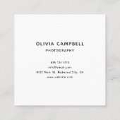 フォトミニマルモダンリストスクエアQRコード スクエア名刺 (裏面)